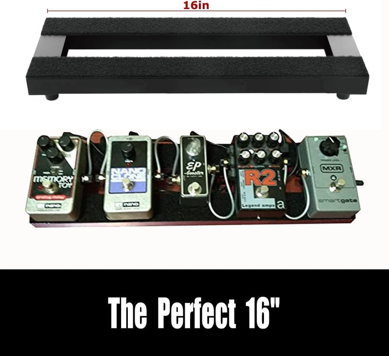 SOLUTEK Store 14/16-Inch Guitar Pedalboard Small : Hard-Anodized Aluminum, Light yet Ultra-Sturdy & Scratch-Resistant, Road-Ready Portable Board for 3-5 Pedals (16Inch_with_Daisy-Chained) - Image 5